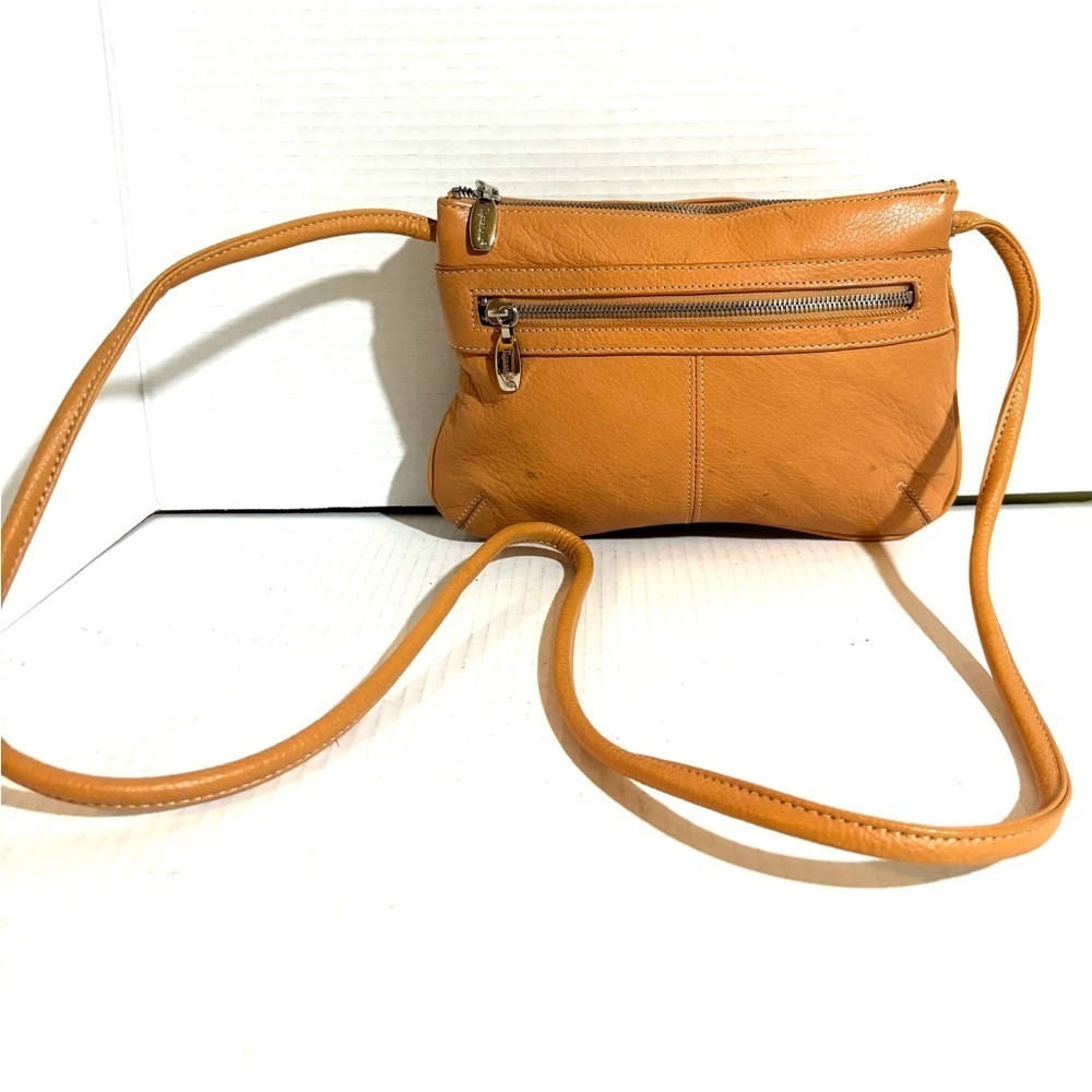 Tignanello Tan Leather Crossbody Bag